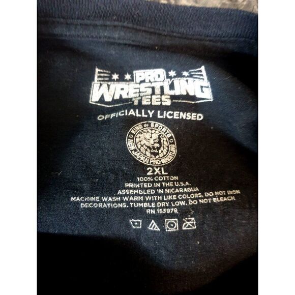 Bullet Club T-Shirt 2XL Black Pro-Wrestling Bullet Logo Front & Back Cotton - Picture 5 of 6